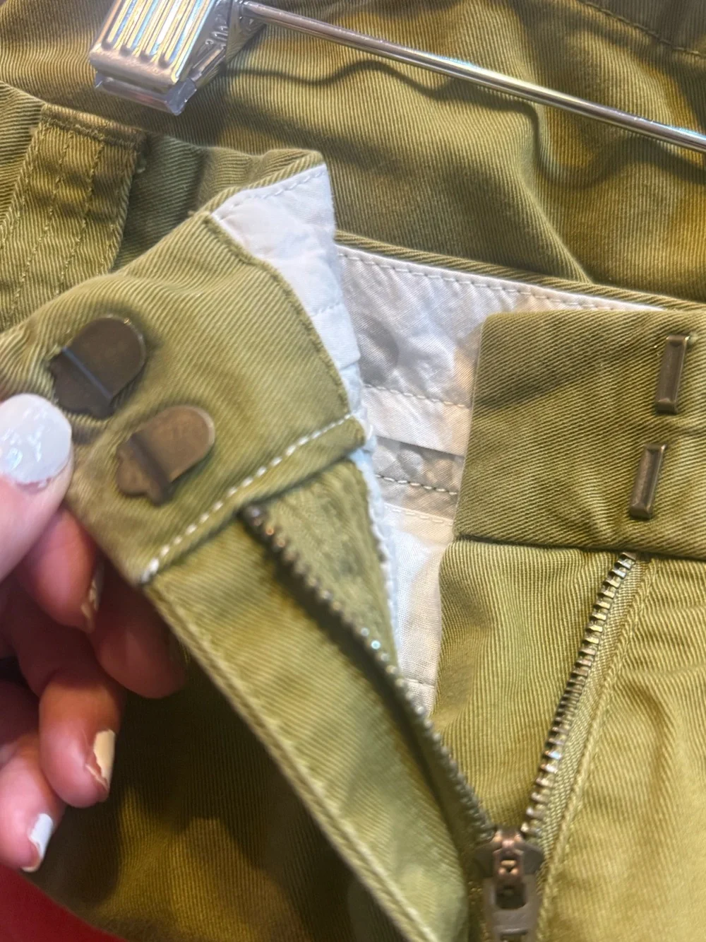 J Crew Olive Green Women's Casual Chino Shorts City fit, size 4